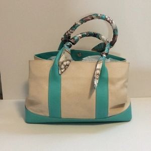 Tiffany & Co large canvas purse.